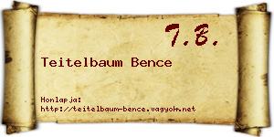 Teitelbaum Bence névjegykártya